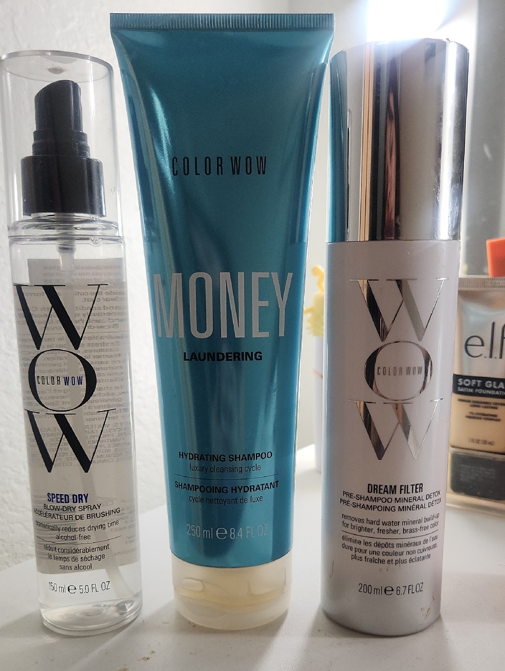 Color Wow Money Laundering Hydrating Shampoo - Teal Tube , Speed Dry, Dream Filt